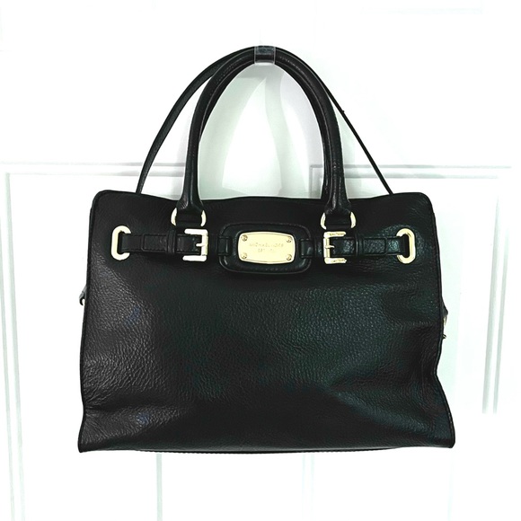 Michael Kors Hamilton Large Pebble Grain Black Leather EW Tote Retail $3… - Picture 6 of 13